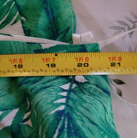 Gianni Bini Bright Green Ivory One Shoulder Pam The Breeze Dress Size Large - Picture 3 of 13